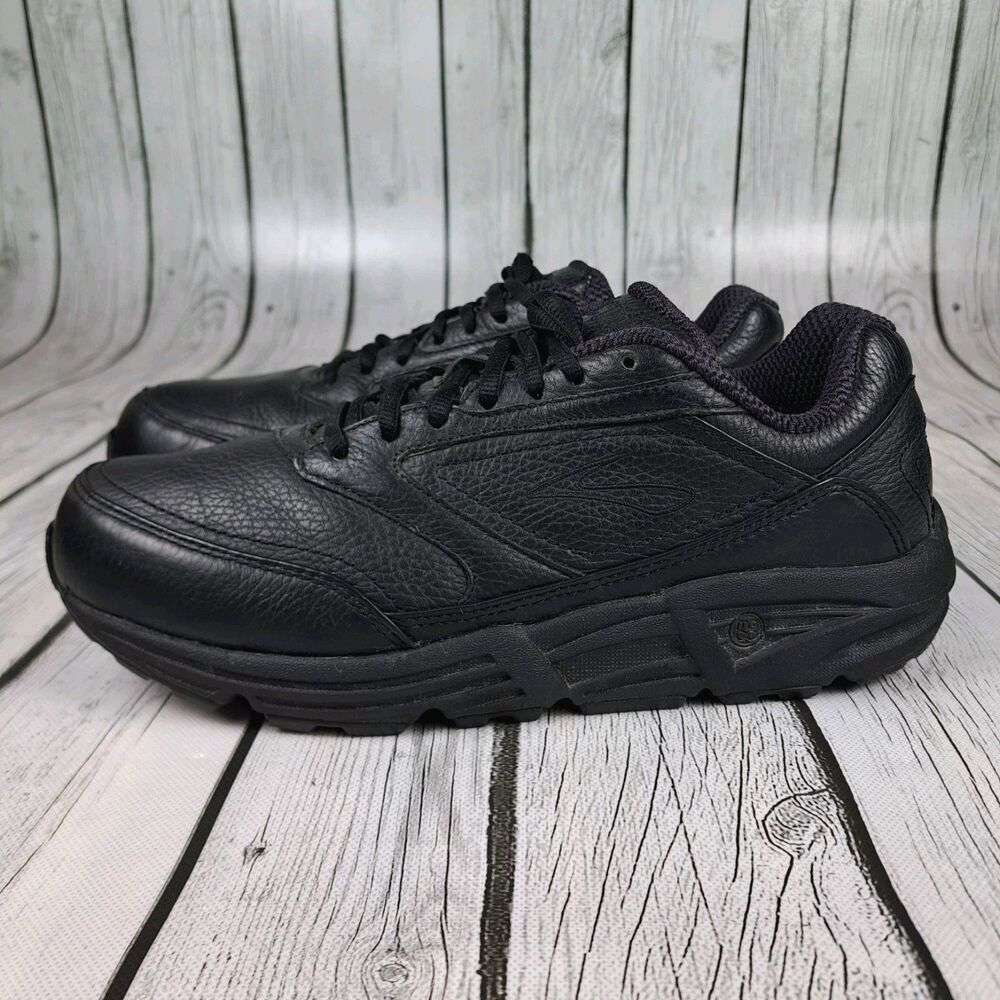 Brooks Addiction Walker Shoes Womens 10 D Black Leather 1200321D001